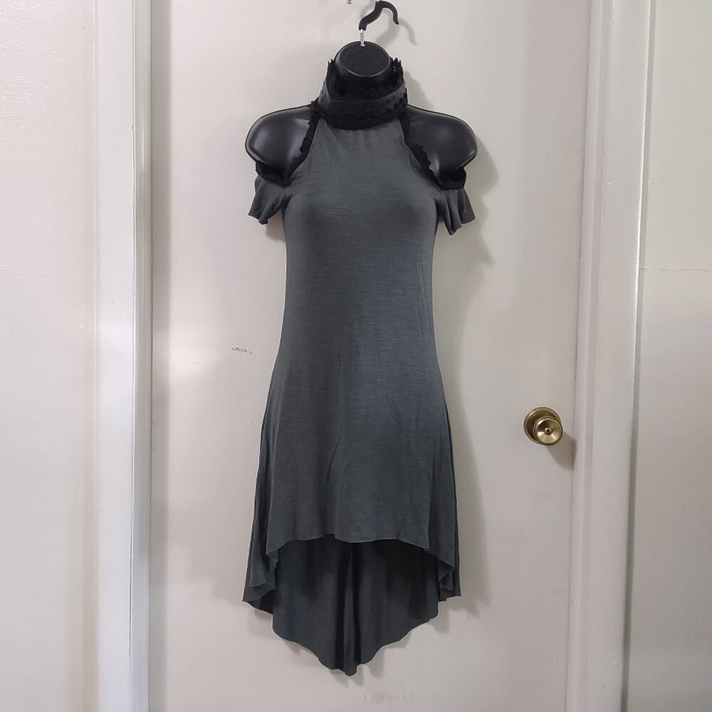 Lip Service Step in Time Teal Tunic Top or Dress Size Small EXCELLENT